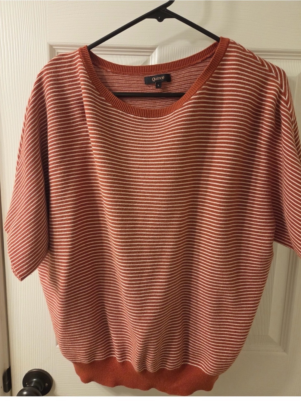 Quince Short Sleeve Sweater, Size Large